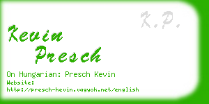 kevin presch business card